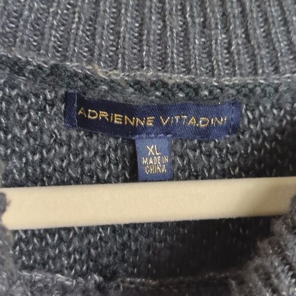 Gray and Black Polka Pullover Sweater Balloon Sleeves Women's XL - Picture 7 of 9